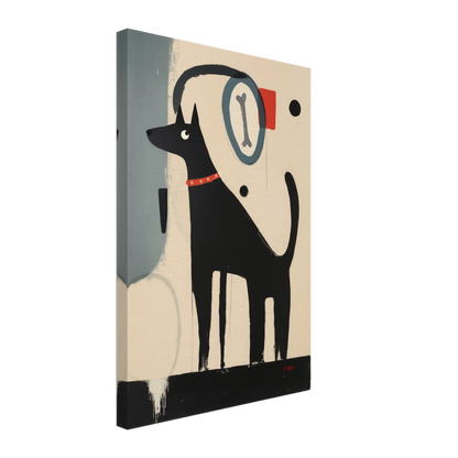 Funny Modern Dog Lover's Art Print 40x60 cm 16x24″ Gallery Wrapped Canvas No Frame