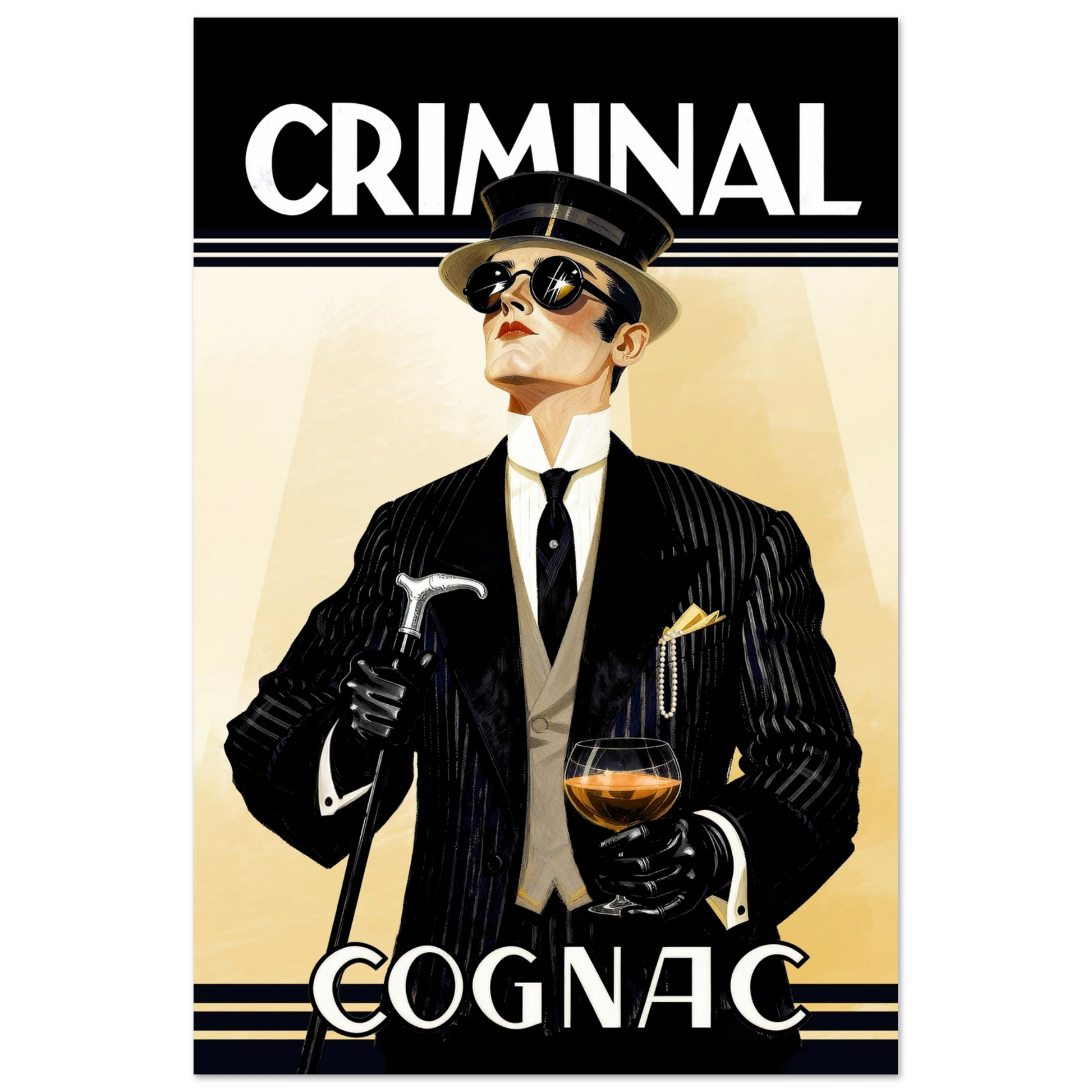 Criminal Cognac 1920s Art Deco Print