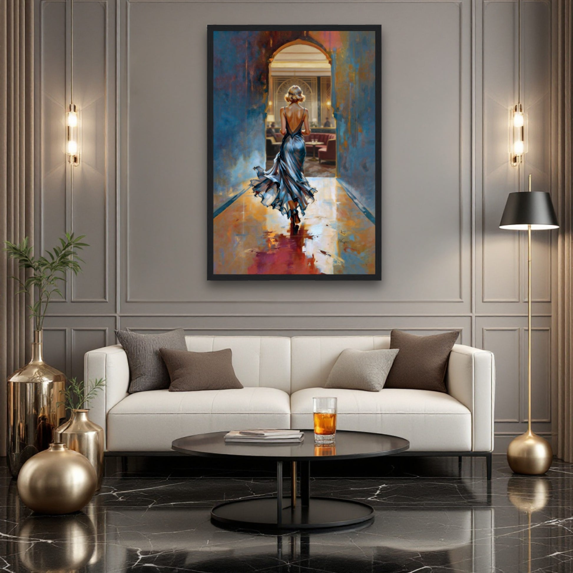 1920s Speakeasy Gatsby Flapper Art Deco Print