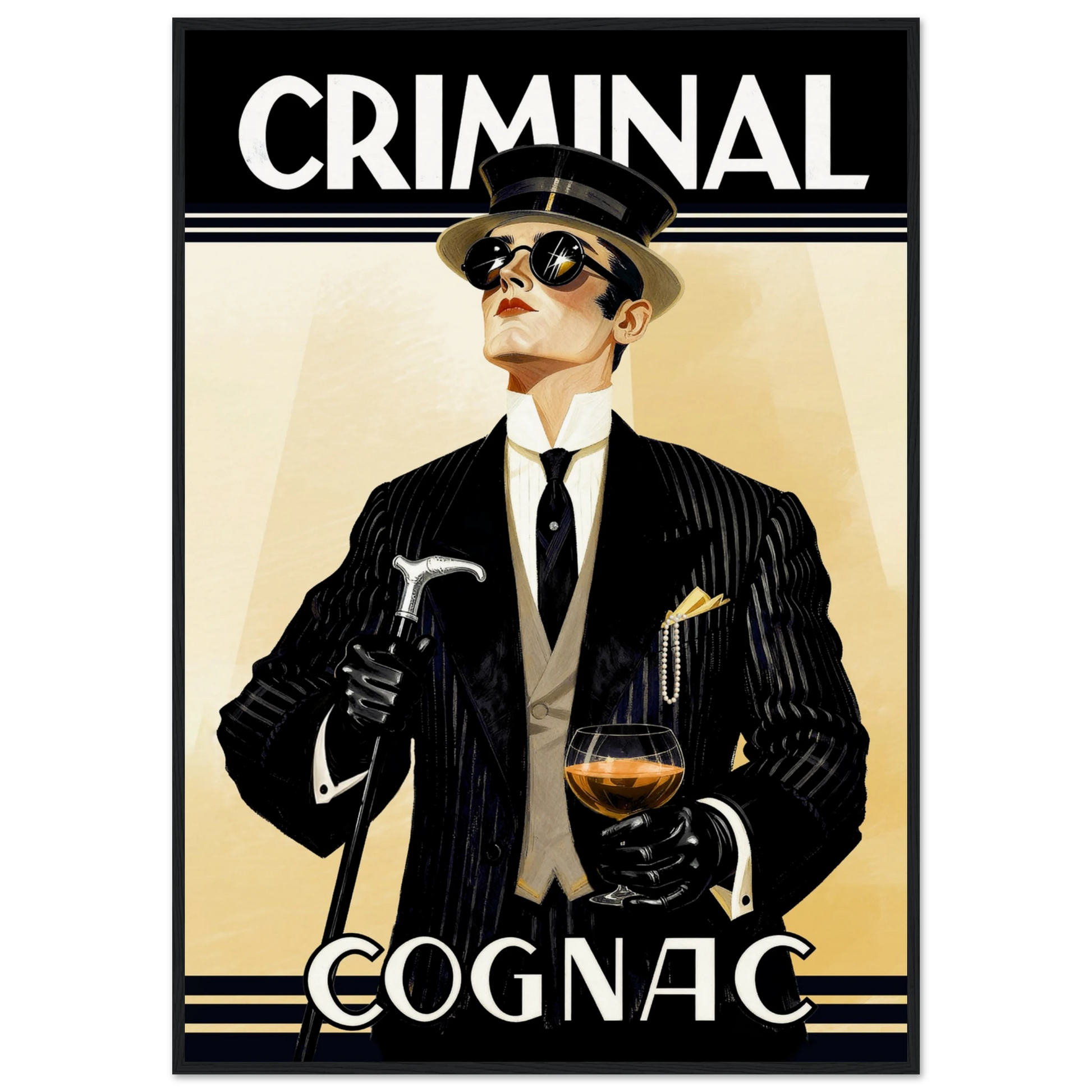 Criminal Cognac 1920s Art Deco Print