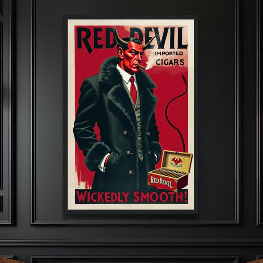 Red Devil Art Deco Cigar Art Print