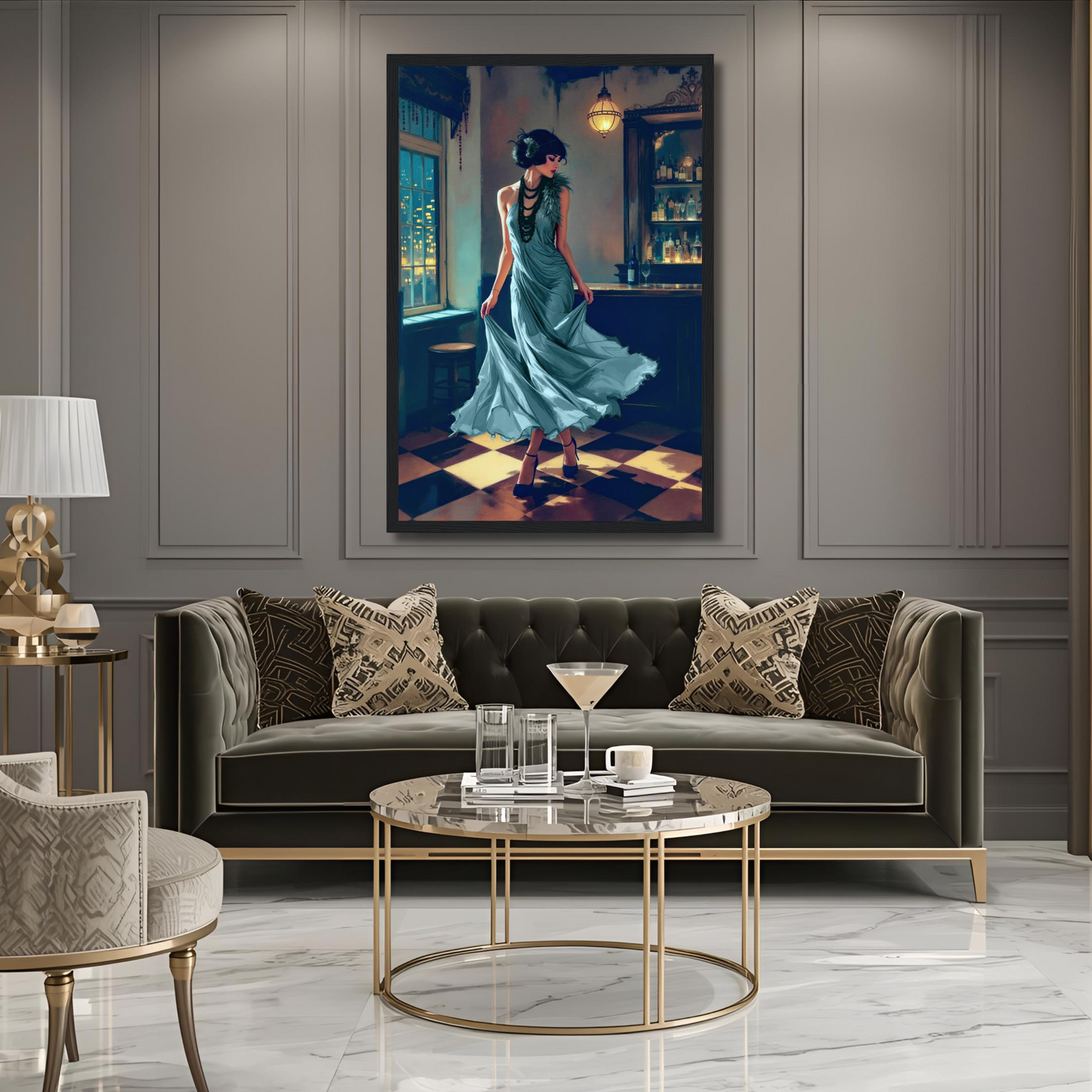 1920s Flapper Speakeasy Art Print