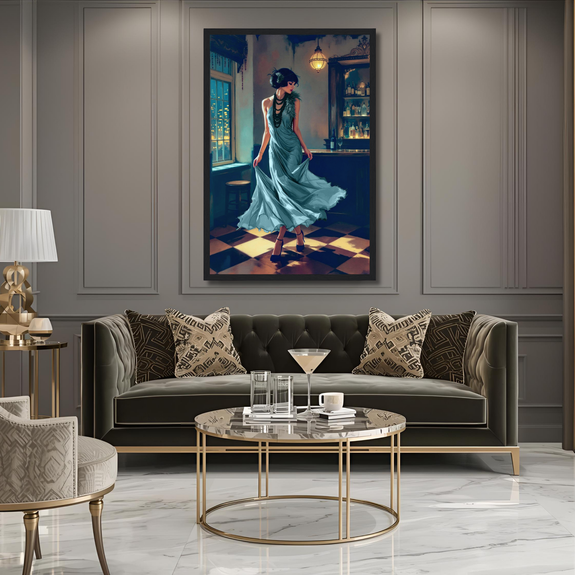 1920s Flapper Speakeasy Art Print