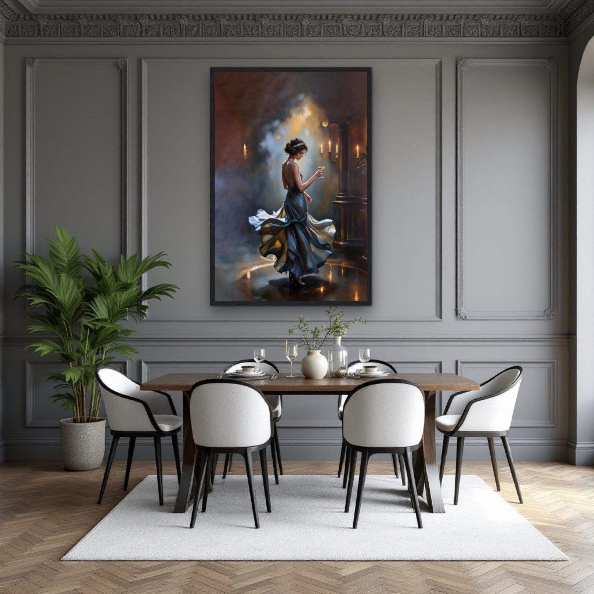 1920s Speakeasy Dancing Flapper Art Deco Print