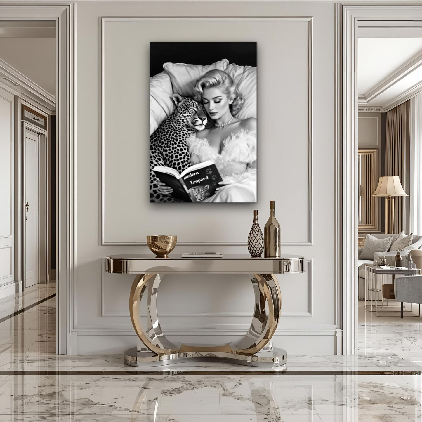 Hollywood Starlet Leopard Cat Art Print