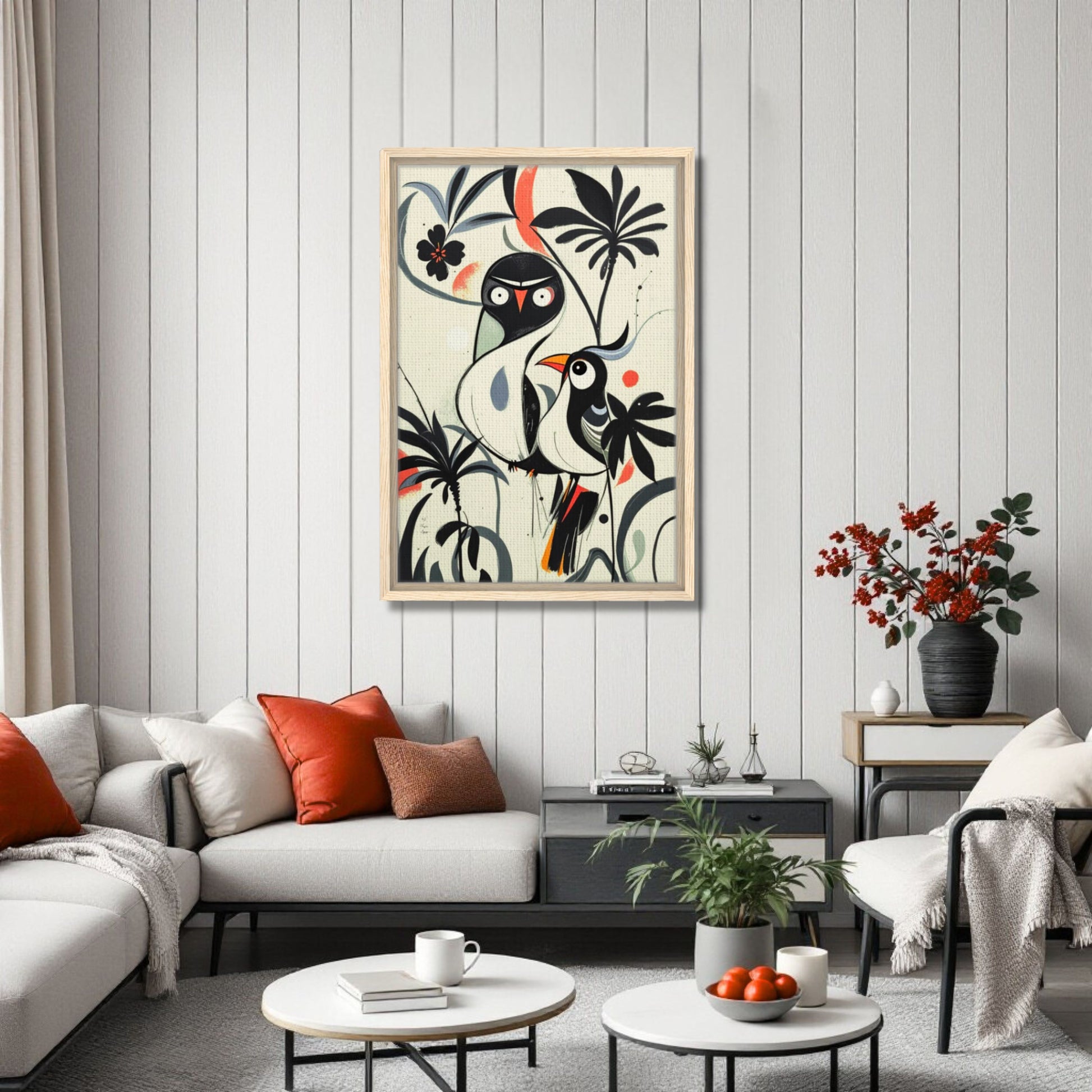 Abstract Bird Modern Tropical Art Print