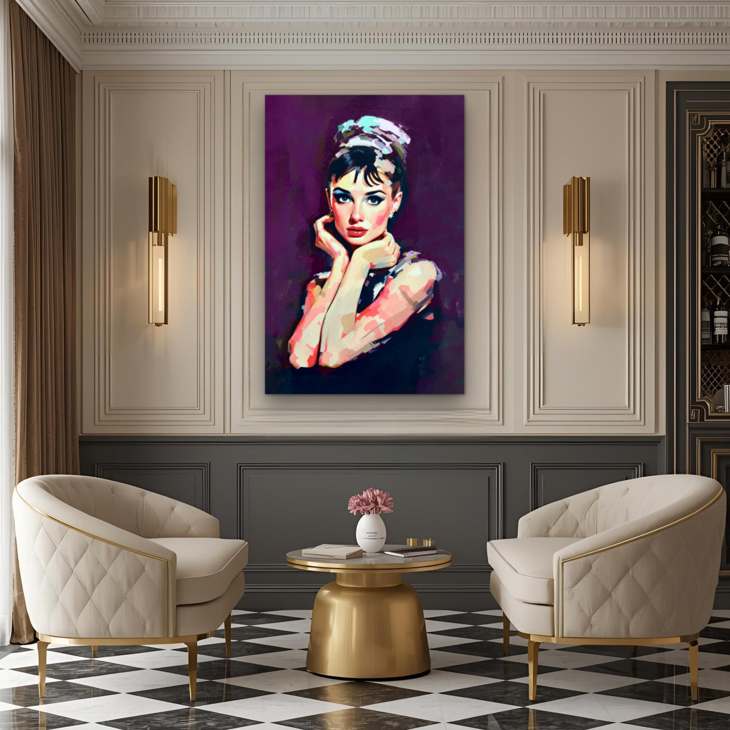 Audrey Hepburn Painting Art Print