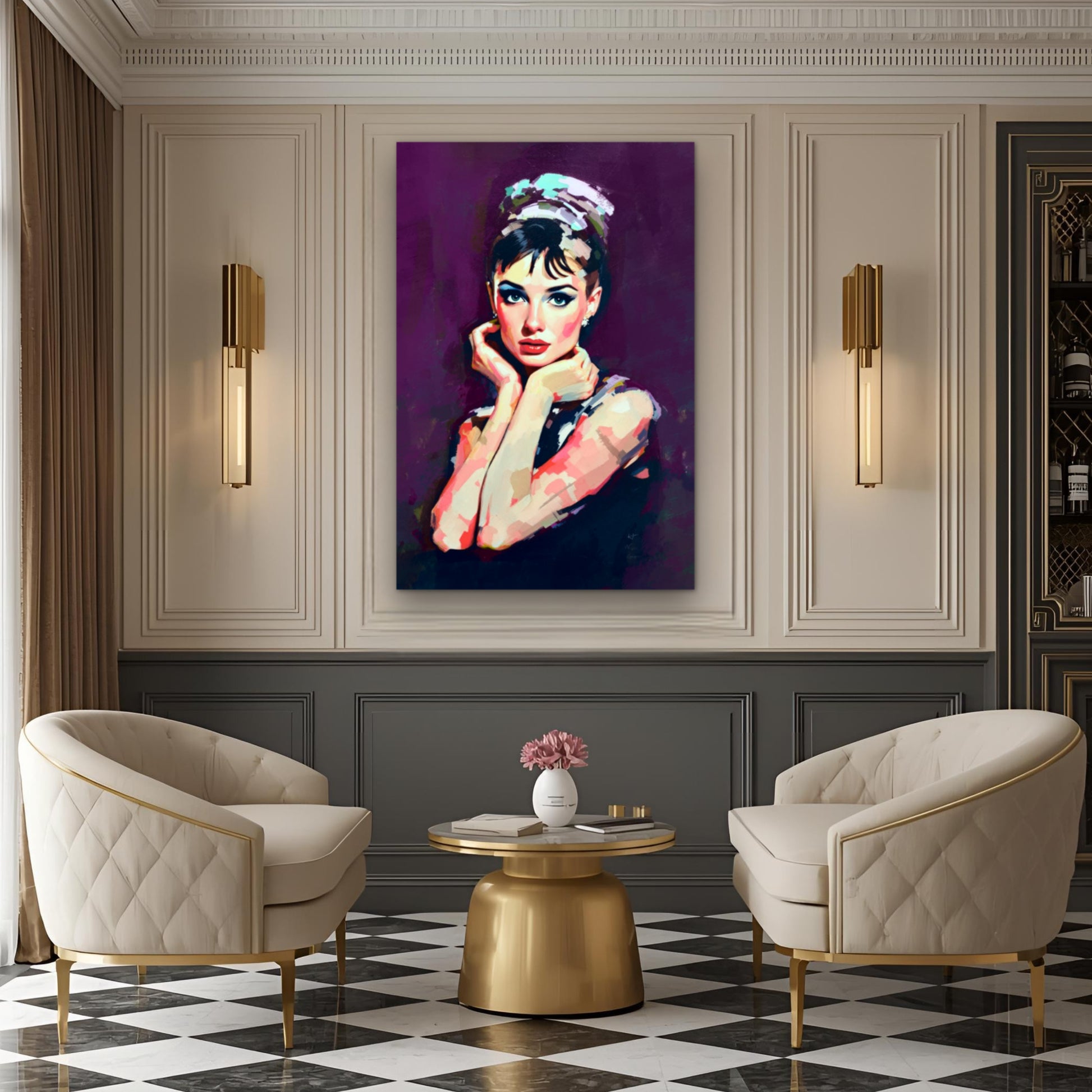 Audrey Hepburn Painting Art Print