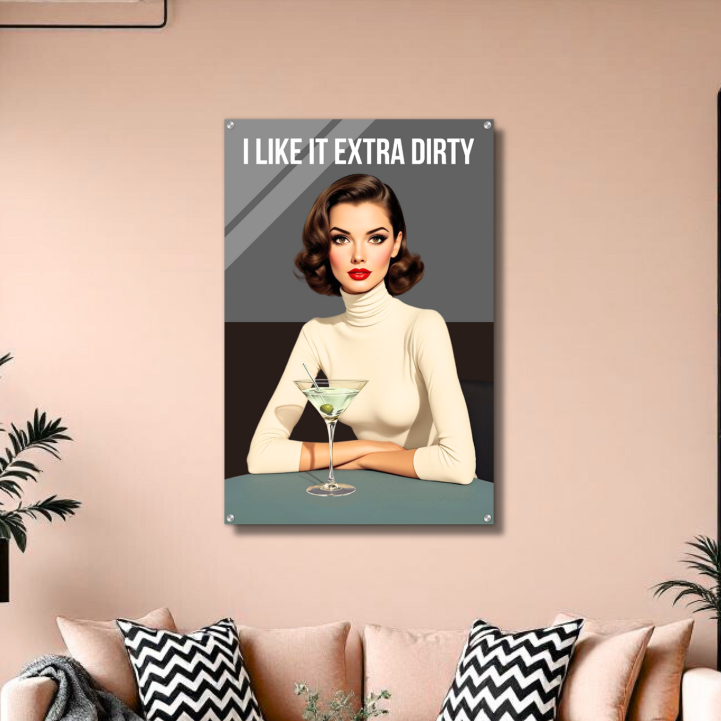 Extra Dirty Martini Cocktail Bar Art Print