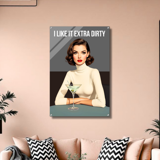 Extra Dirty Martini Cocktail Bar Art Print