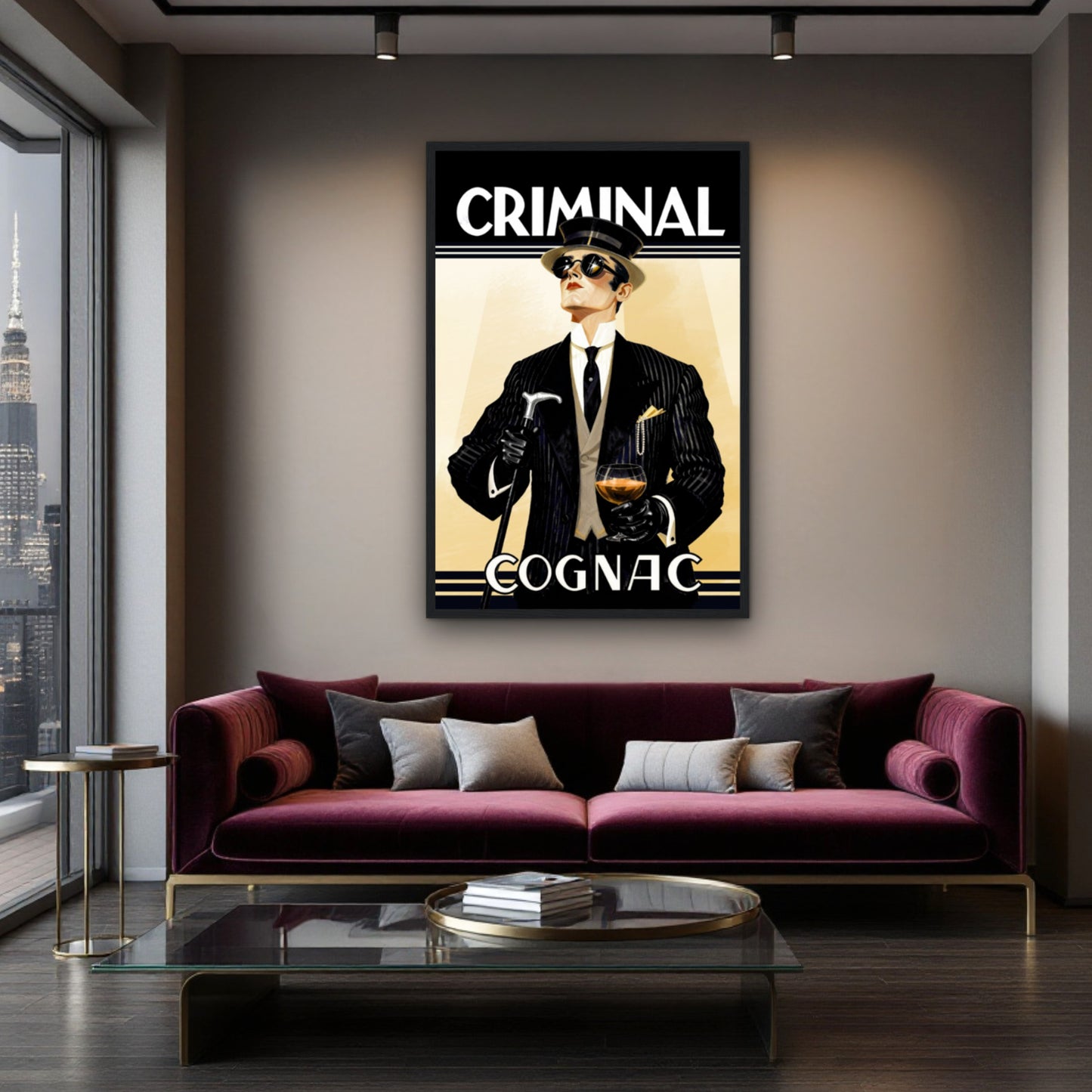 Criminal Cognac 1920s Art Deco Print