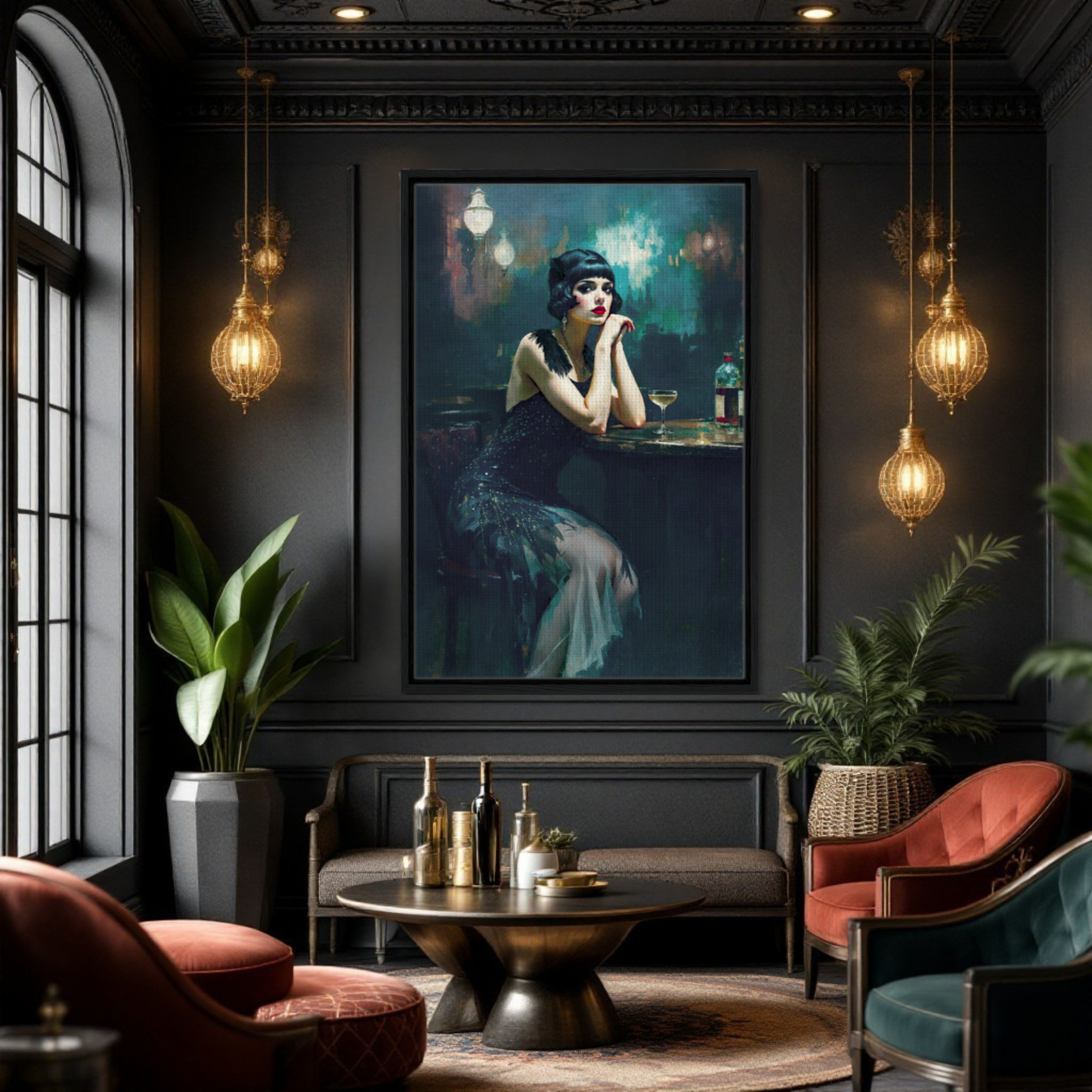 Jazz Age Speakeasy Flapper Art Print