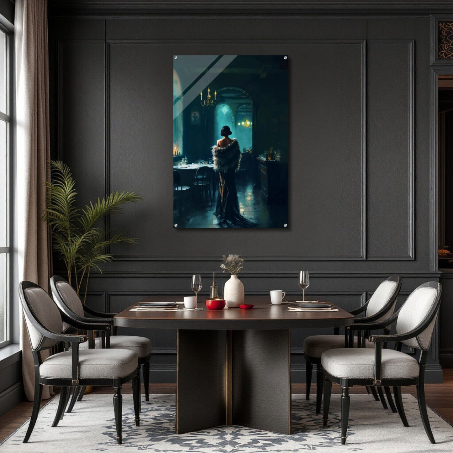 Moody Speakeasy Flapper Bar Art Print