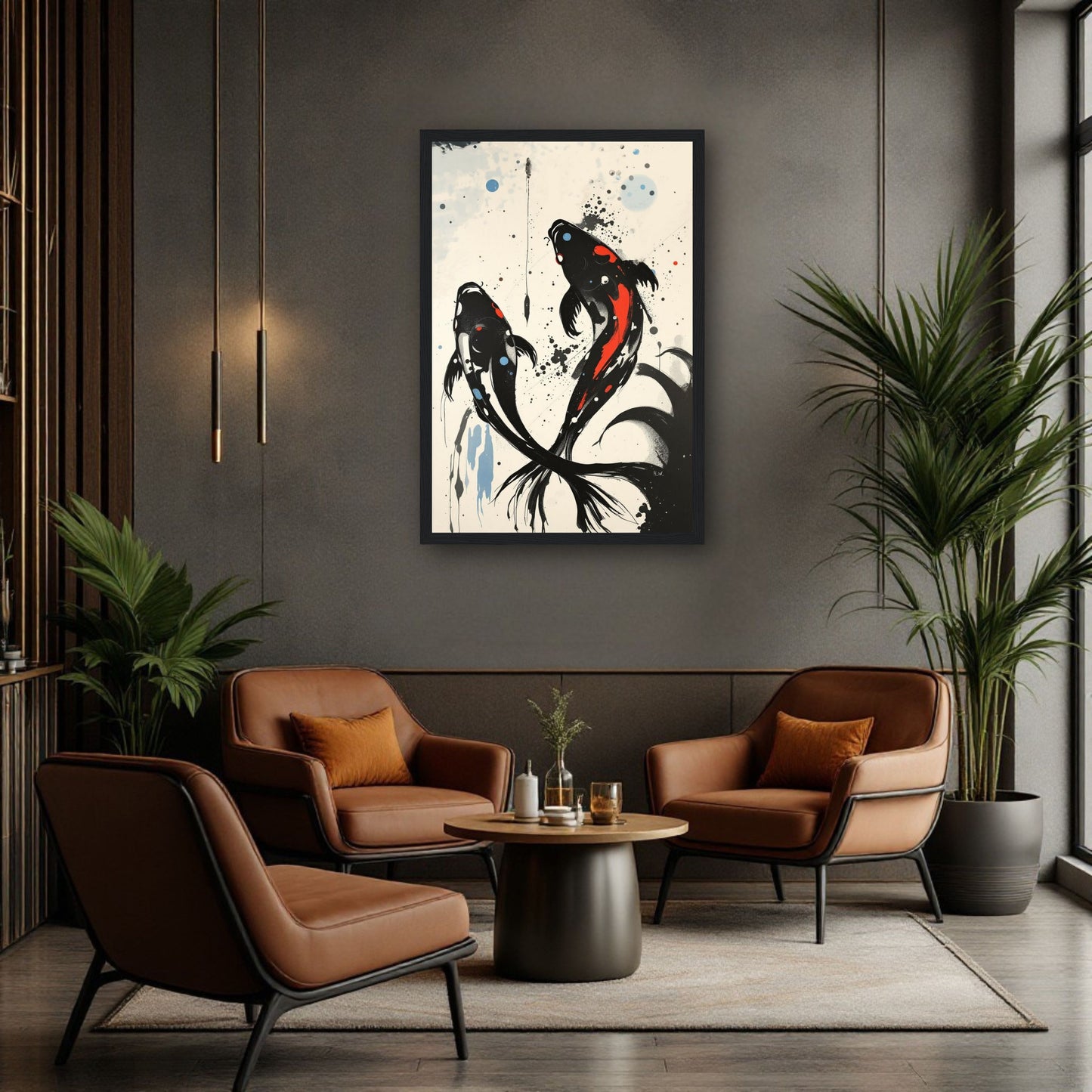 Modern Koi Fish Ocean Art Print