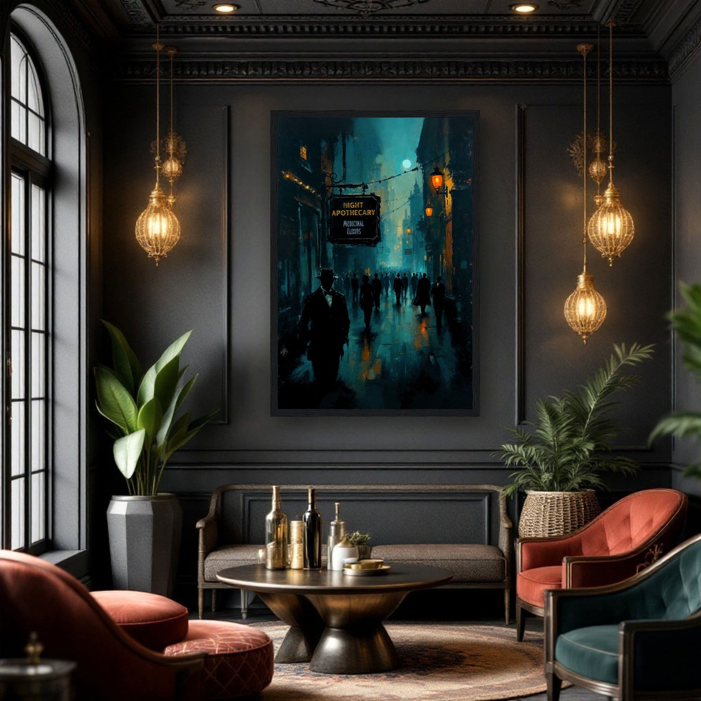 Prohibition Speakeasy Moody Nightlife Art Print