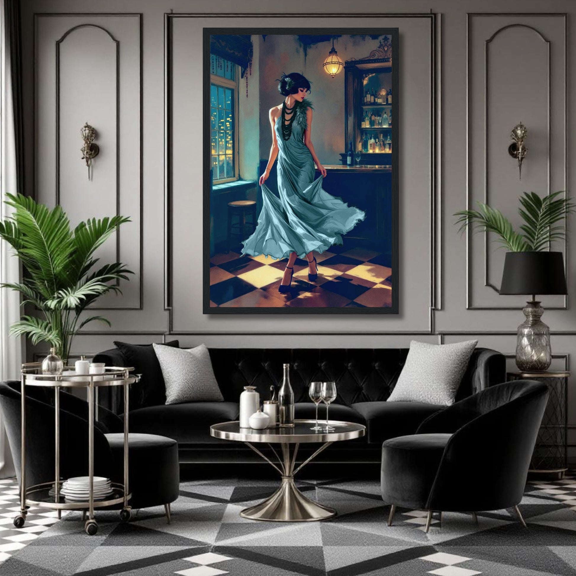1920s Flapper Speakeasy Art Print