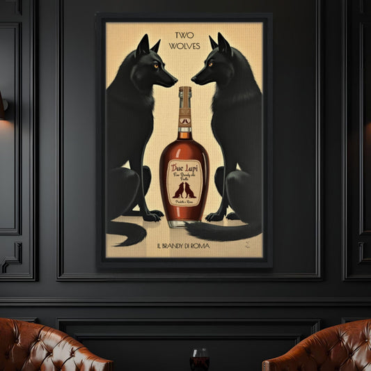 Two Wolves Italian Cocktail Bar Art Print