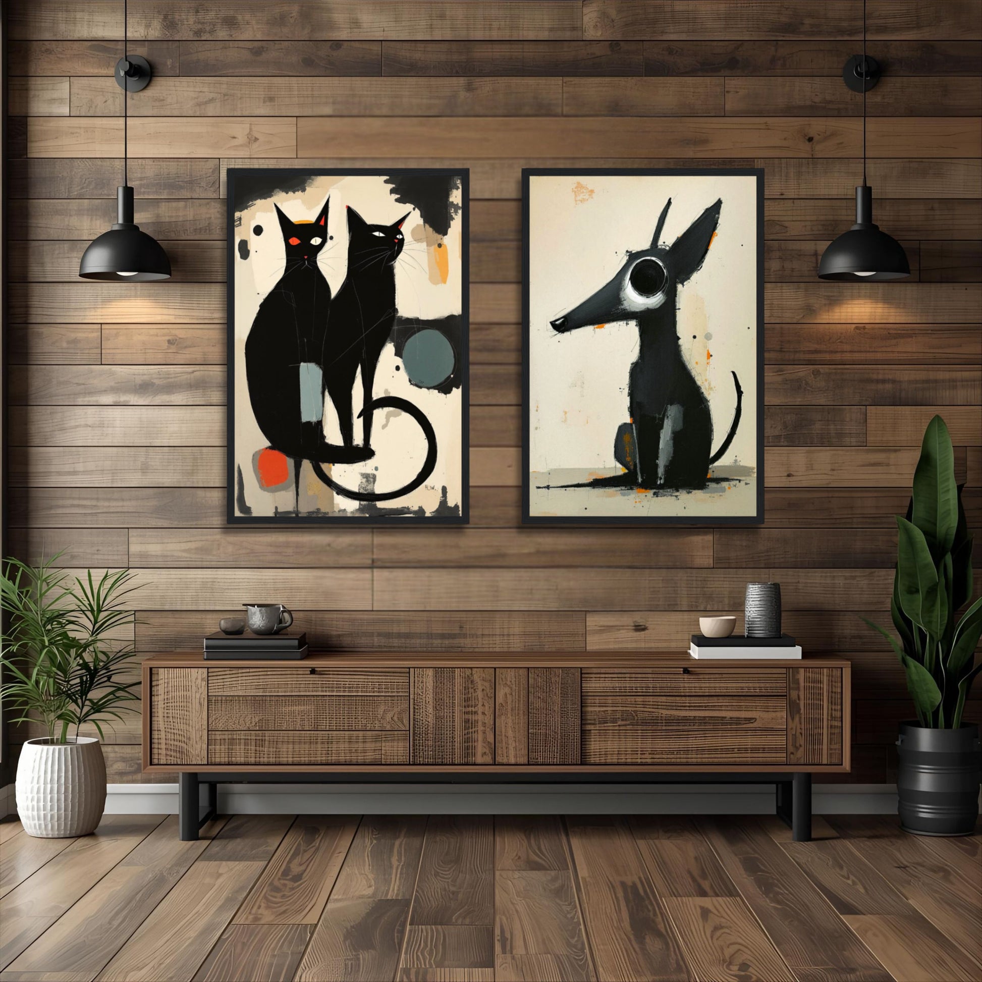 Big Eyed Abstract Dog Fine Art Print