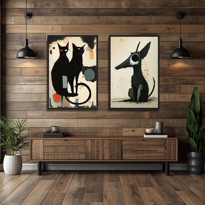 Big Eyed Abstract Dog Fine Art Print
