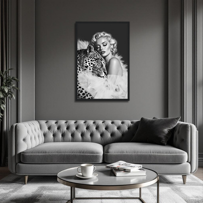 Marilyn Monroe Glam Leopard Art Print