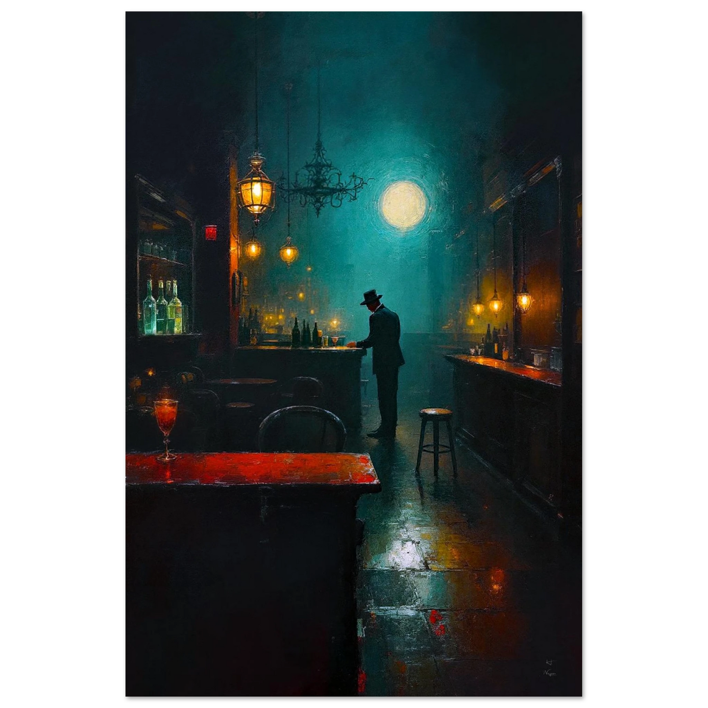 Speakeasy Bootleg Prohibition Bar Art Print No Frame 40x60 cm 16x24″ Classic Matte Paper Poster