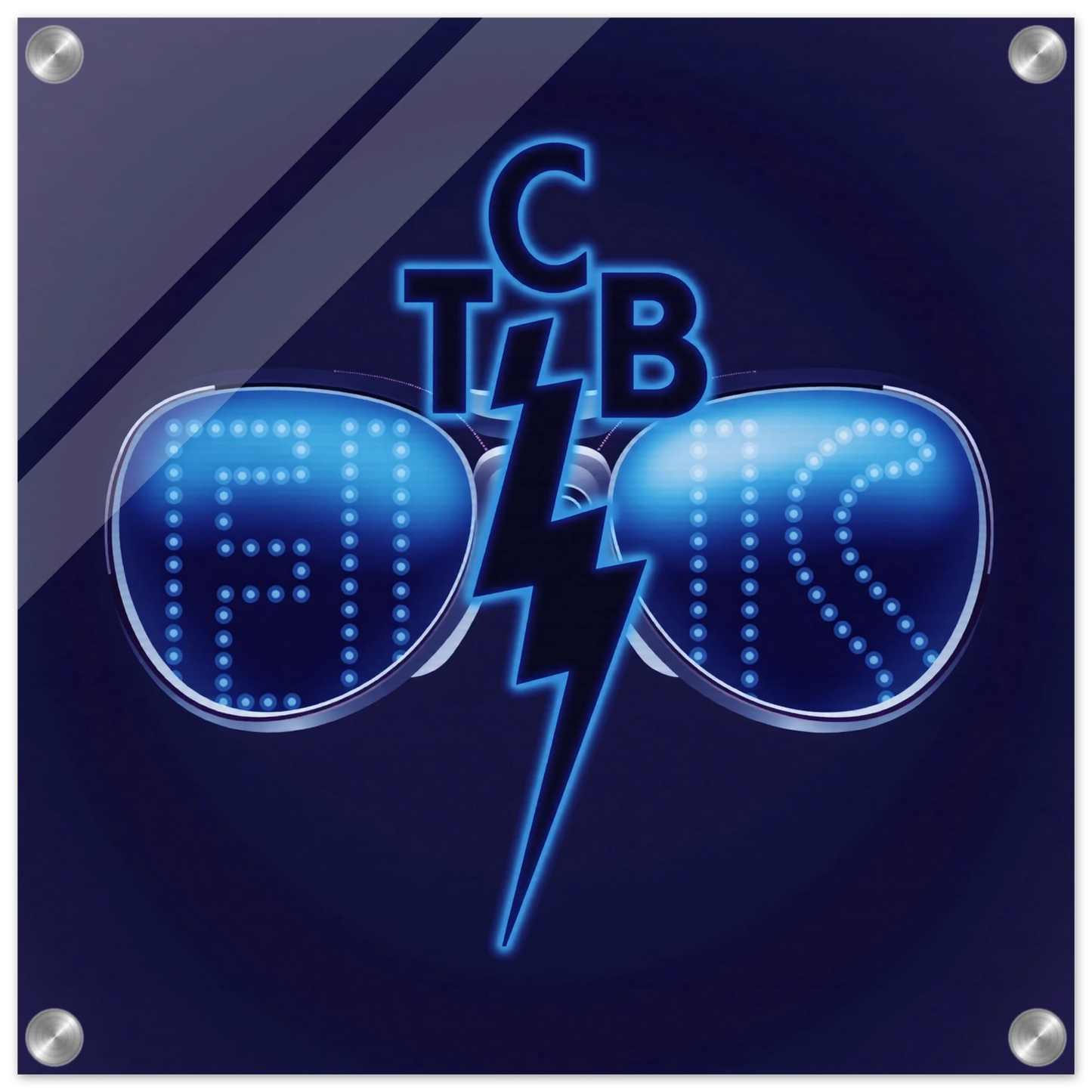 Elvis Presley TCB Sunglasses Art Print 40x40 cm 16x16″ Sleek Acrylic Print