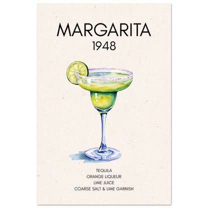 Margarita Cocktail Bar Art Print No Frame 60x90 cm 24x36″ Premium Matte Paper Poster