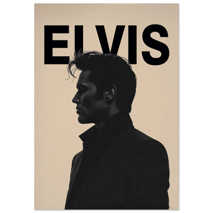 Young Elvis Presley Silhouette Art Print No Frame 70x100 cm 28x40″ Premium Matte Paper Poster
