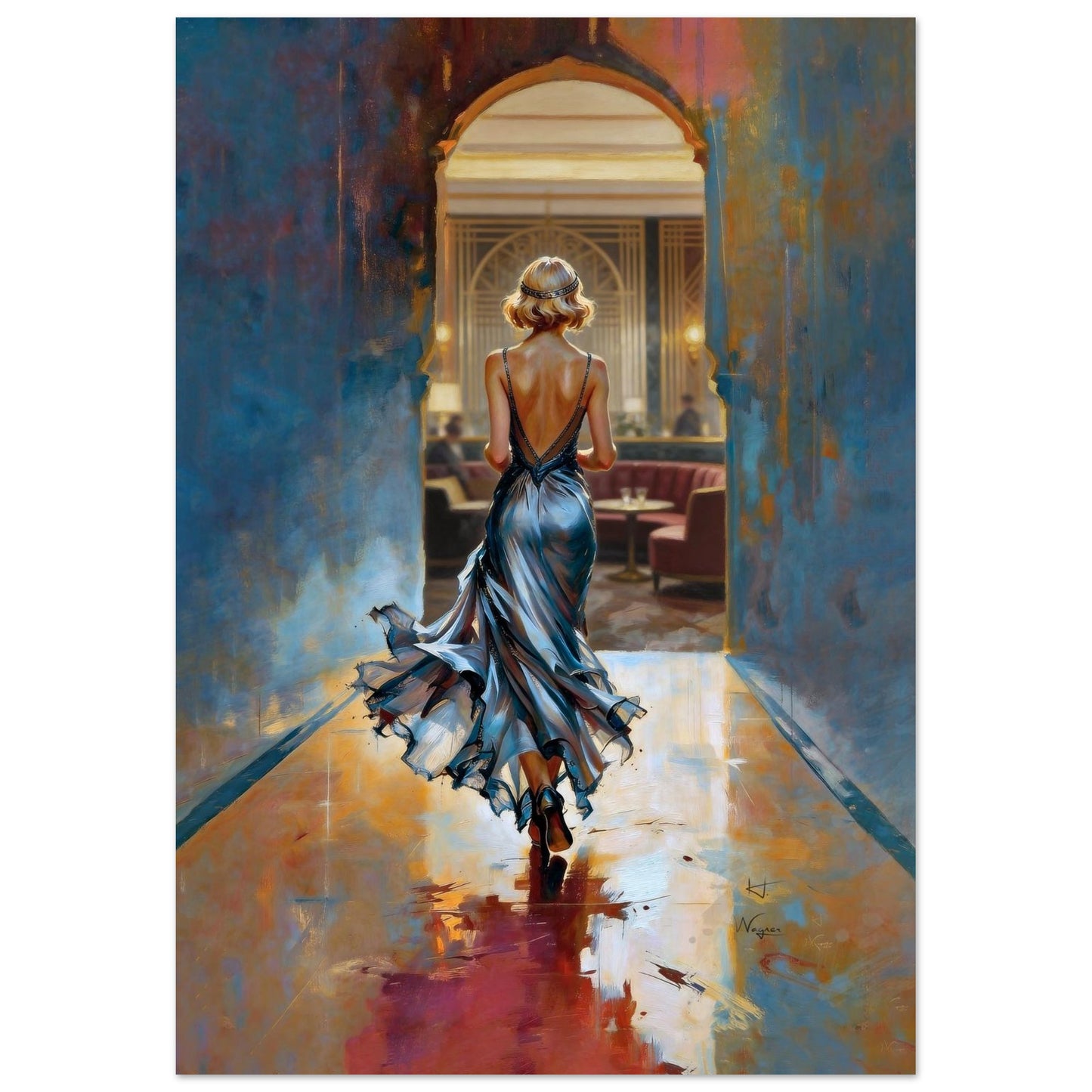 1920s Speakeasy Gatsby Flapper Art Deco Print 70x100 cm 28x40″ Premium Matte Poster No Frame