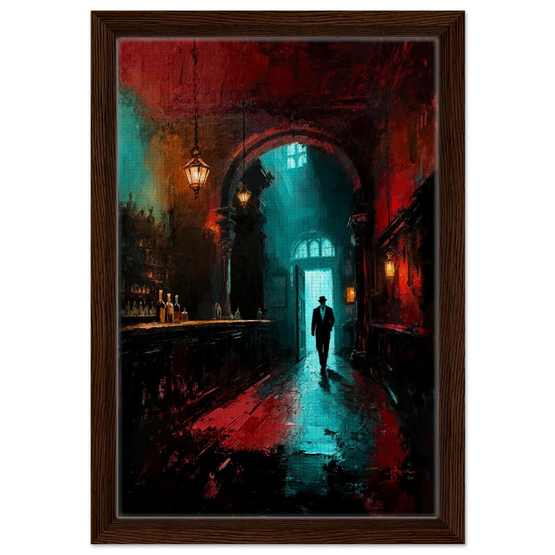 Speakeasy 1920s Bar Art Poster Print 60x90 cm 24x36″ Sleek Acrylic Print No Frame