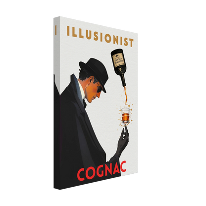 Vintage Illusionist Cognac Cocktail Bar Poster Print 30x45 cm 12x18″ Gallery Wrapped Canvas No Frame