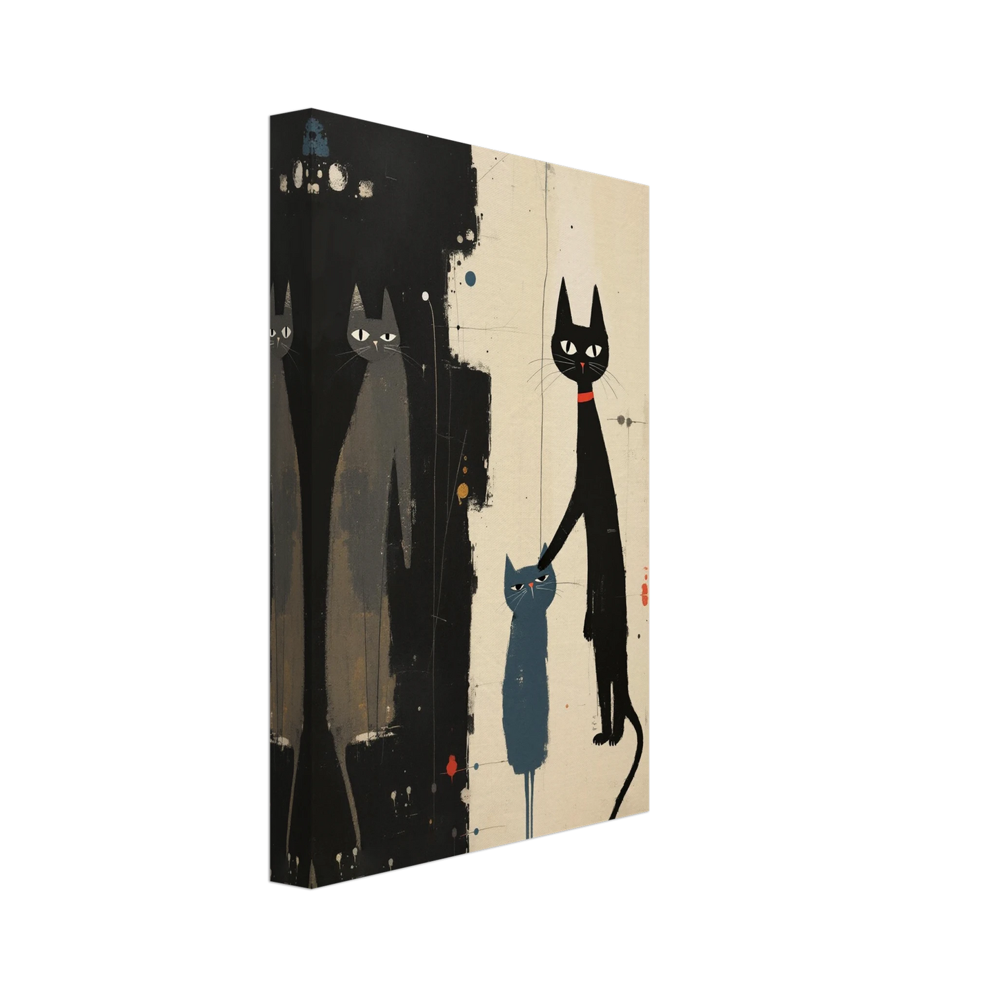 Abstract Cat Family Art Poster Print No Frame 20x30 cm 8x12″ Gallery Wrapped Canvas