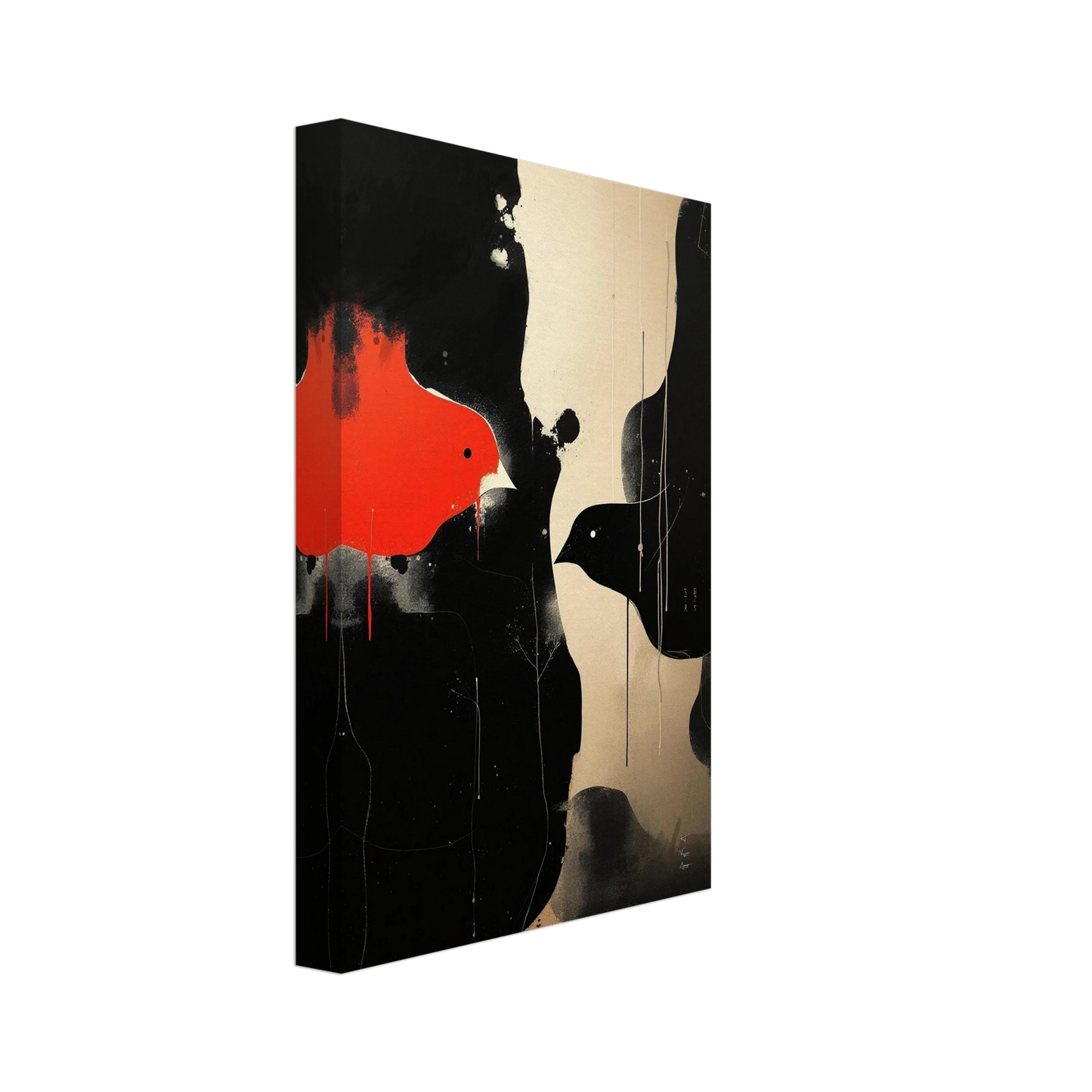 Abstract Bird Minimalist Fine Art Print 20x30 cm 8x12″ Gallery Wrapped Canvas No Frame