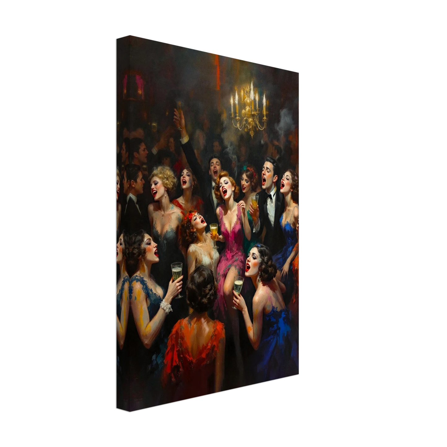 Gatsby Art Deco Speakeasy Art Print No Frame 30x45 cm 12x18″ Gallery Wrapped Canvas