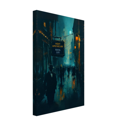 Prohibition Speakeasy Moody Nightlife Art Print 30x45 cm 12x18″ Gallery Wrapped Canvas No Frame