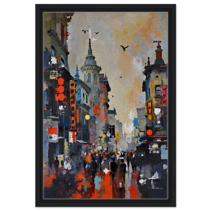 Gothic City Street Art Print - European Cityscape