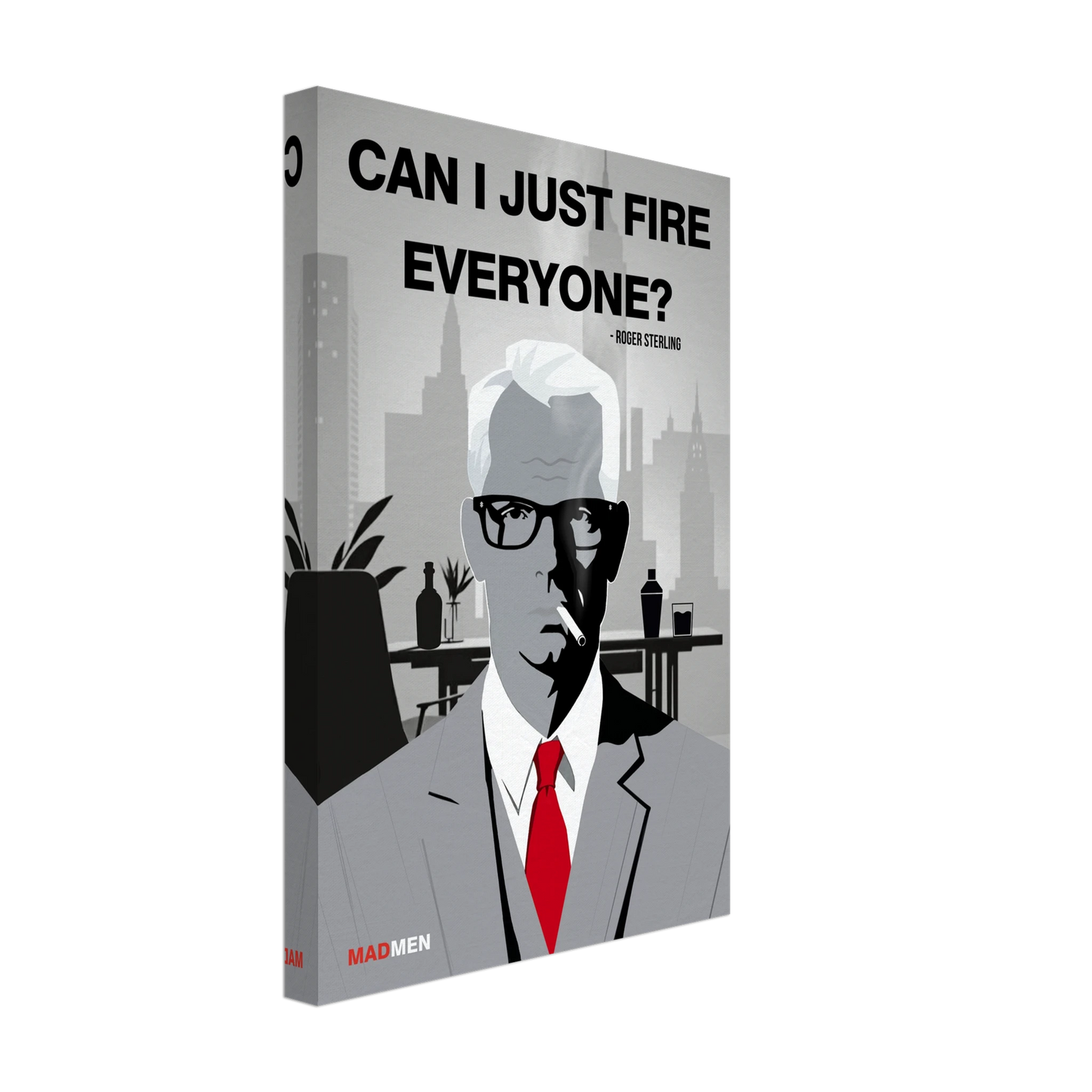Roger Sterling Mad Men Quote Art Print No Frame 30x45 cm 12x18″ Gallery Wrapped Canvas