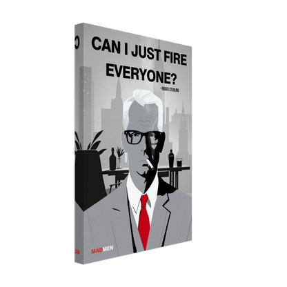 Roger Sterling Mad Men Quote Art Print No Frame 30x45 cm 12x18″ Gallery Wrapped Canvas