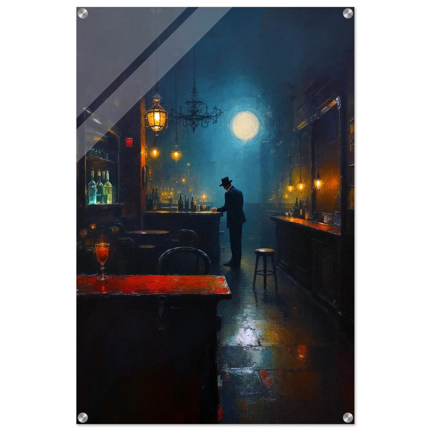 Speakeasy Bootleg Prohibition Bar Art Print 60x90 cm 24x36″ Sleek Acrylic Print No Frame