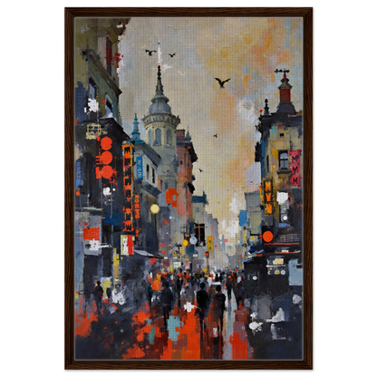 Gothic City Street Art Print - European Cityscape