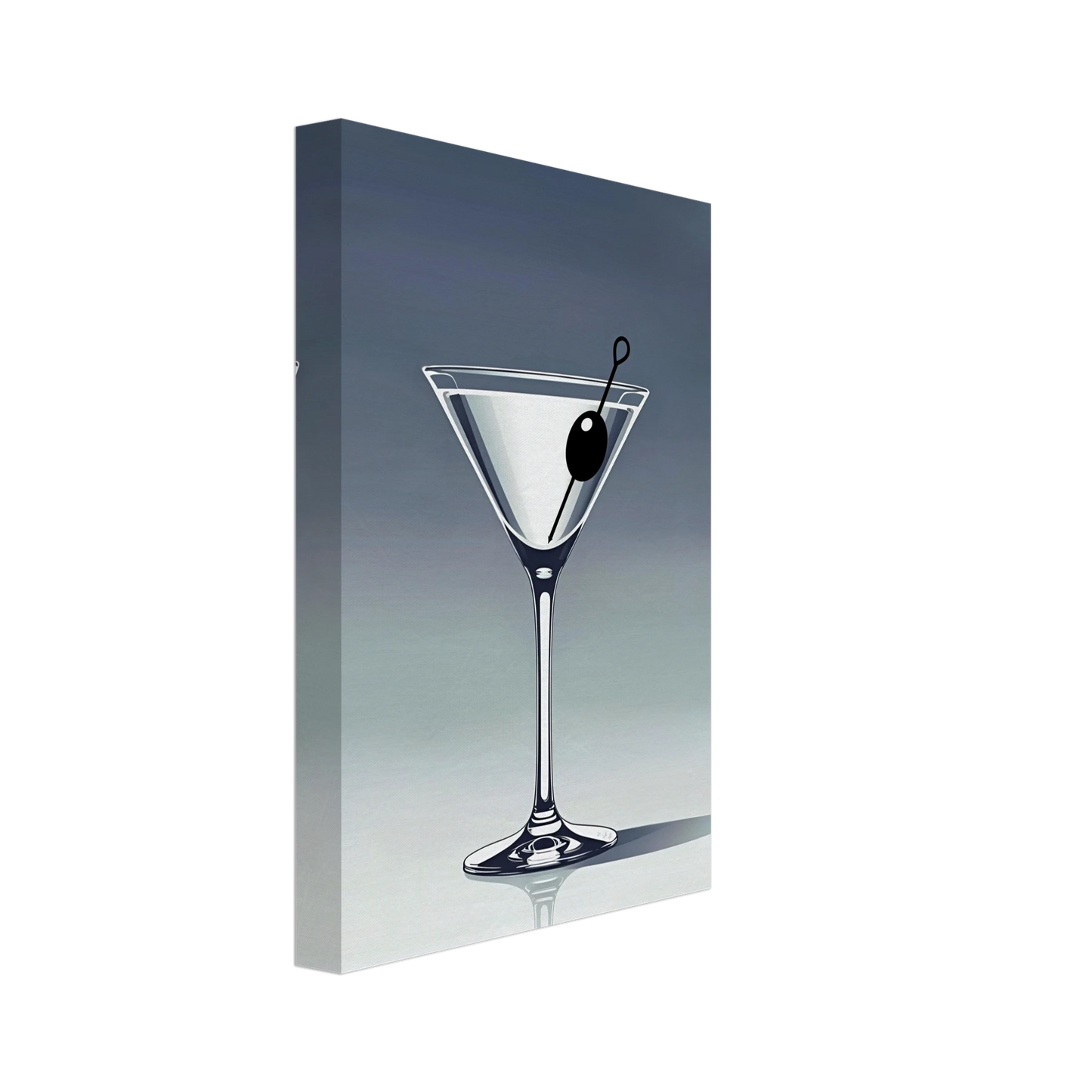 Retro Martini Cocktail Bar Art Print 20x30 cm 8x12″ Gallery Wrapped Canvas No Frame