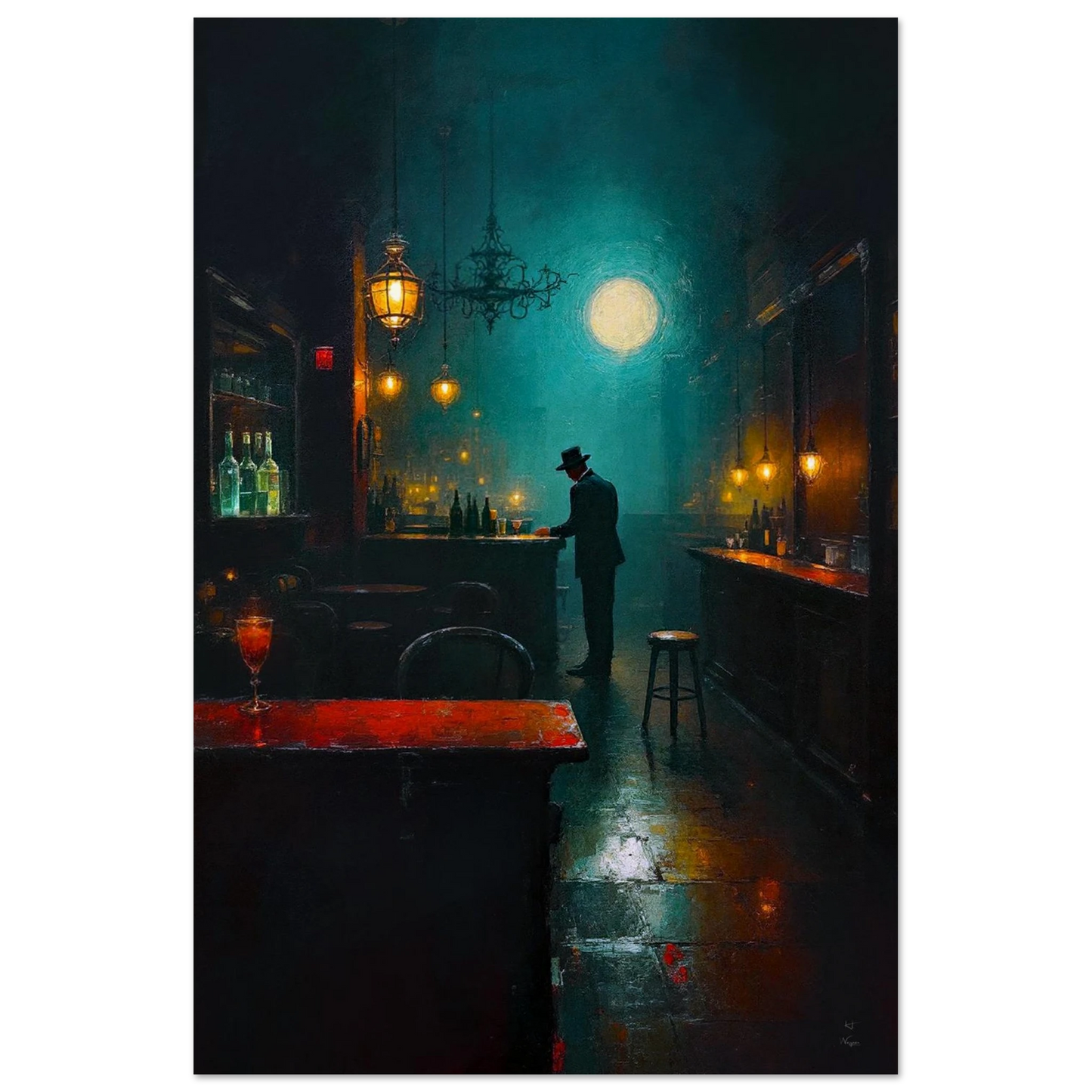 Speakeasy Bootleg Prohibition Bar Art Print No Frame 30x45 cm 12x18″ Museum-Quality Matte Paper Poster