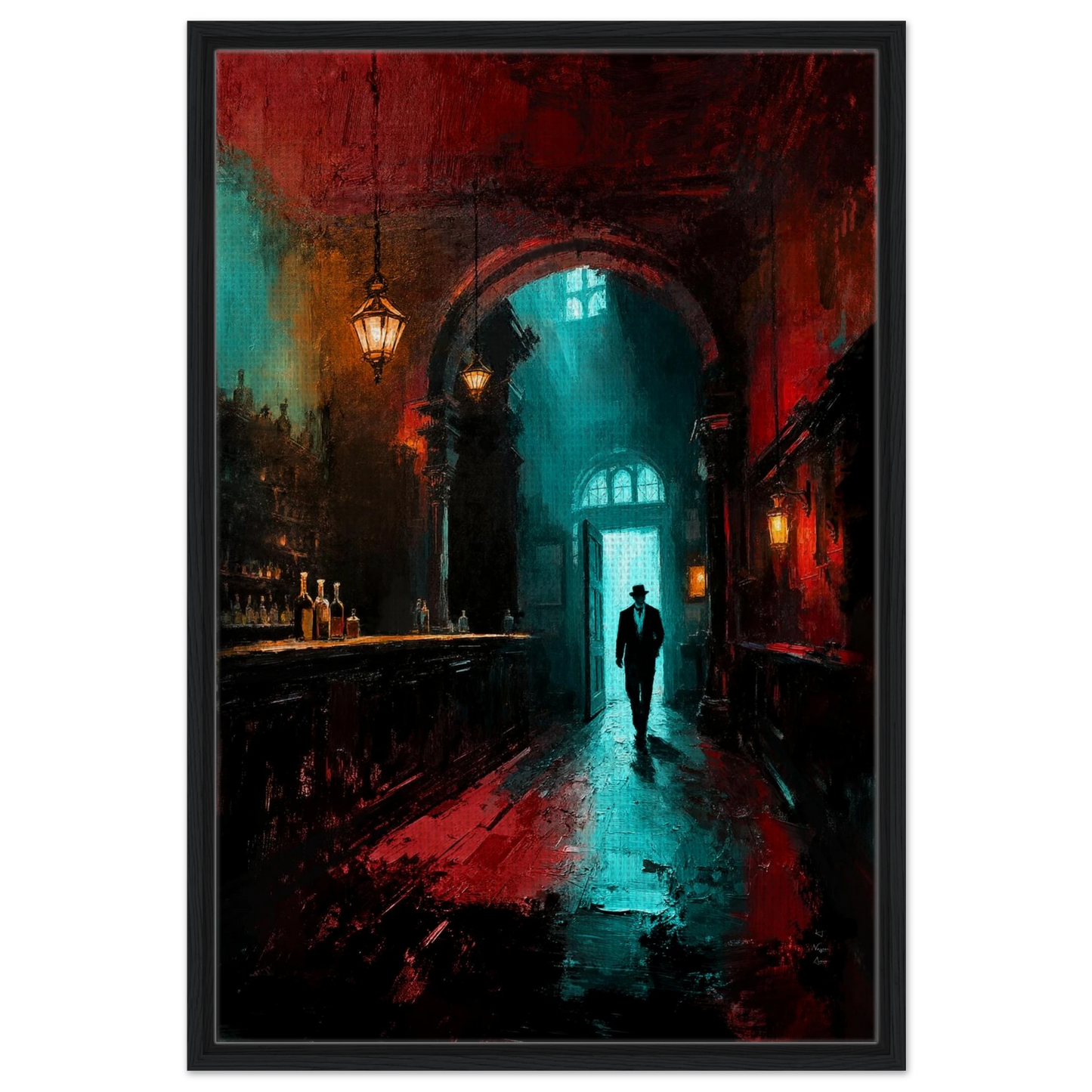 Speakeasy 1920s Bar Art Poster Print 60x90 cm 24x36″ Sleek Acrylic Print No Frame