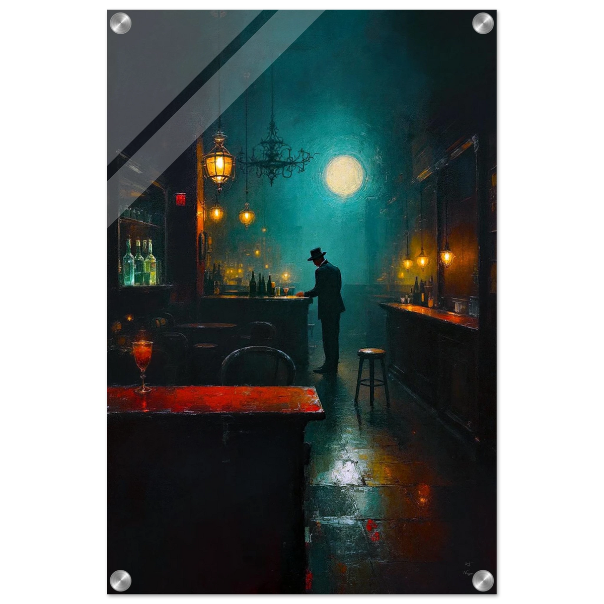 Speakeasy Bootleg Prohibition Bar Art Print 40x60 cm 16x24″ Sleek Acrylic Print No Frame