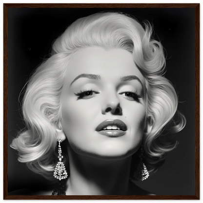 Marilynn Monroe Art Print Dark Brown Wood Frame 50x50 cm 20x20″ Museum-Quality Matte Paper Wooden Framed Poster