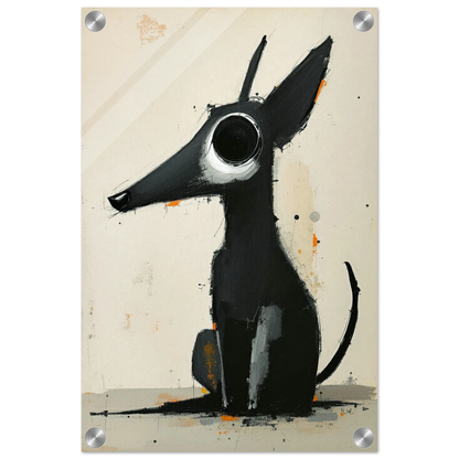 Big Eyed Abstract Dog Fine Art Print No Frame 30x45 cm 12x18″ Sleek Acrylic Print