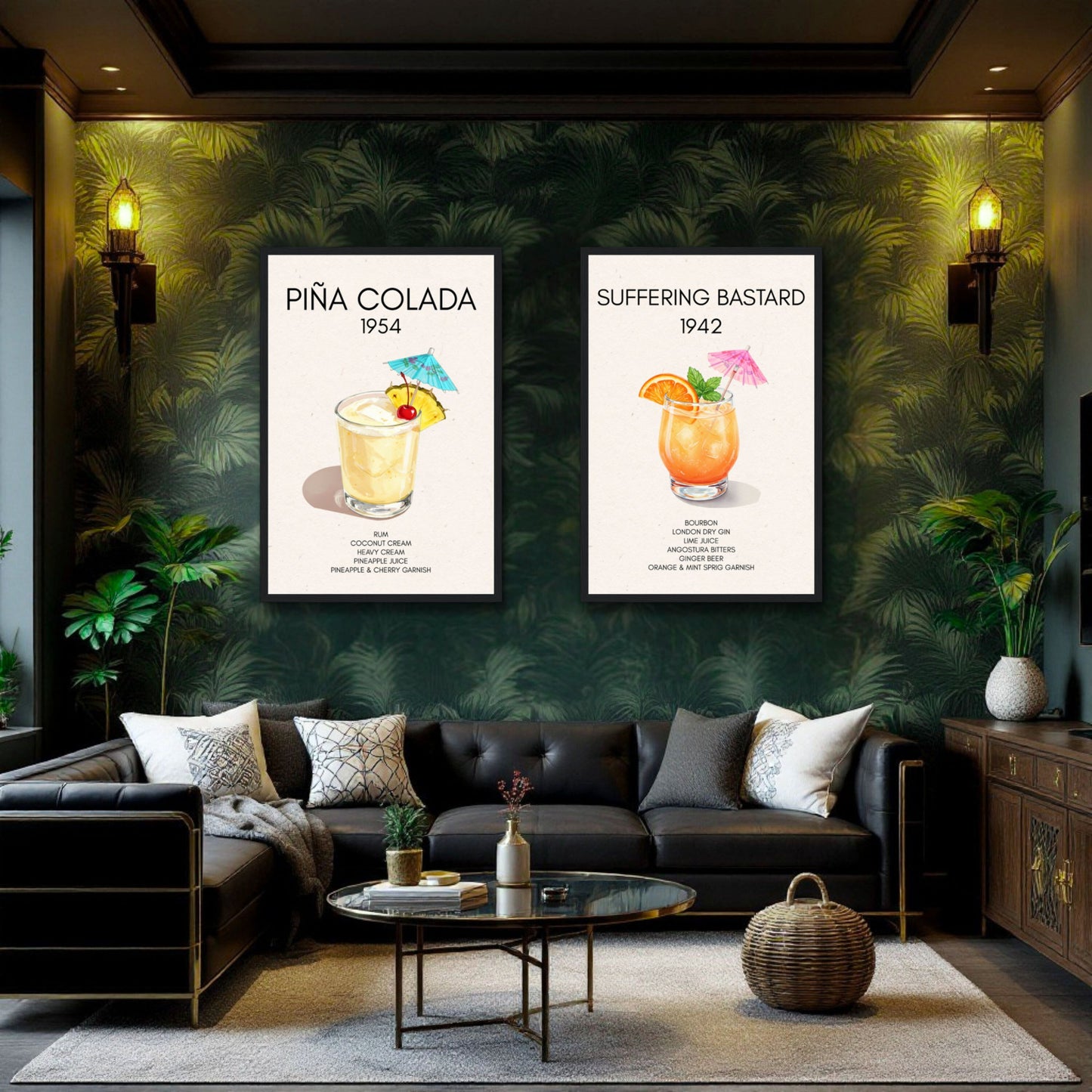 Suffering Bastard Tiki Cocktail Bar Poster Print No Frame 60x90 cm 24x36″ Classic Matte Paper Poster