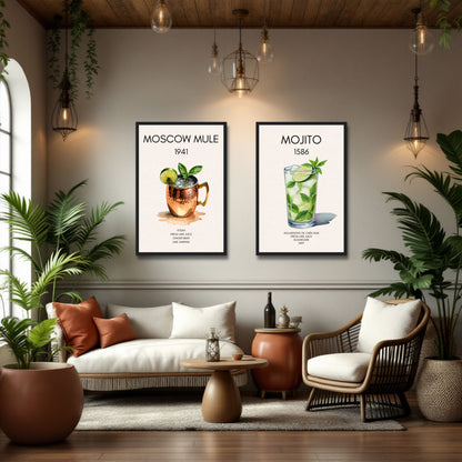 Moscow Mule Cocktail Bar Poster Print