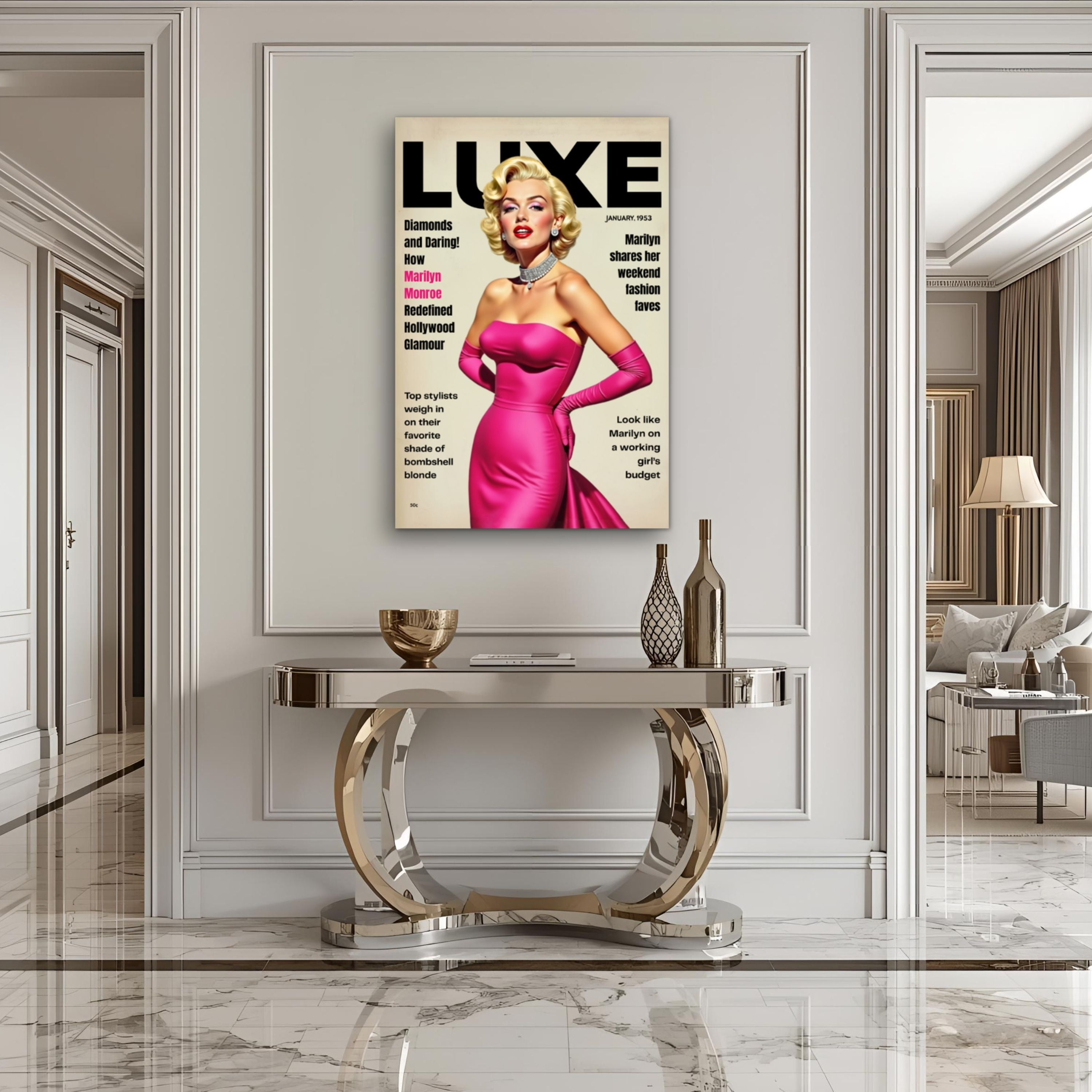 Marilyn Monroe Old Hollywood Art Print | Retro Fashion Wall Decor