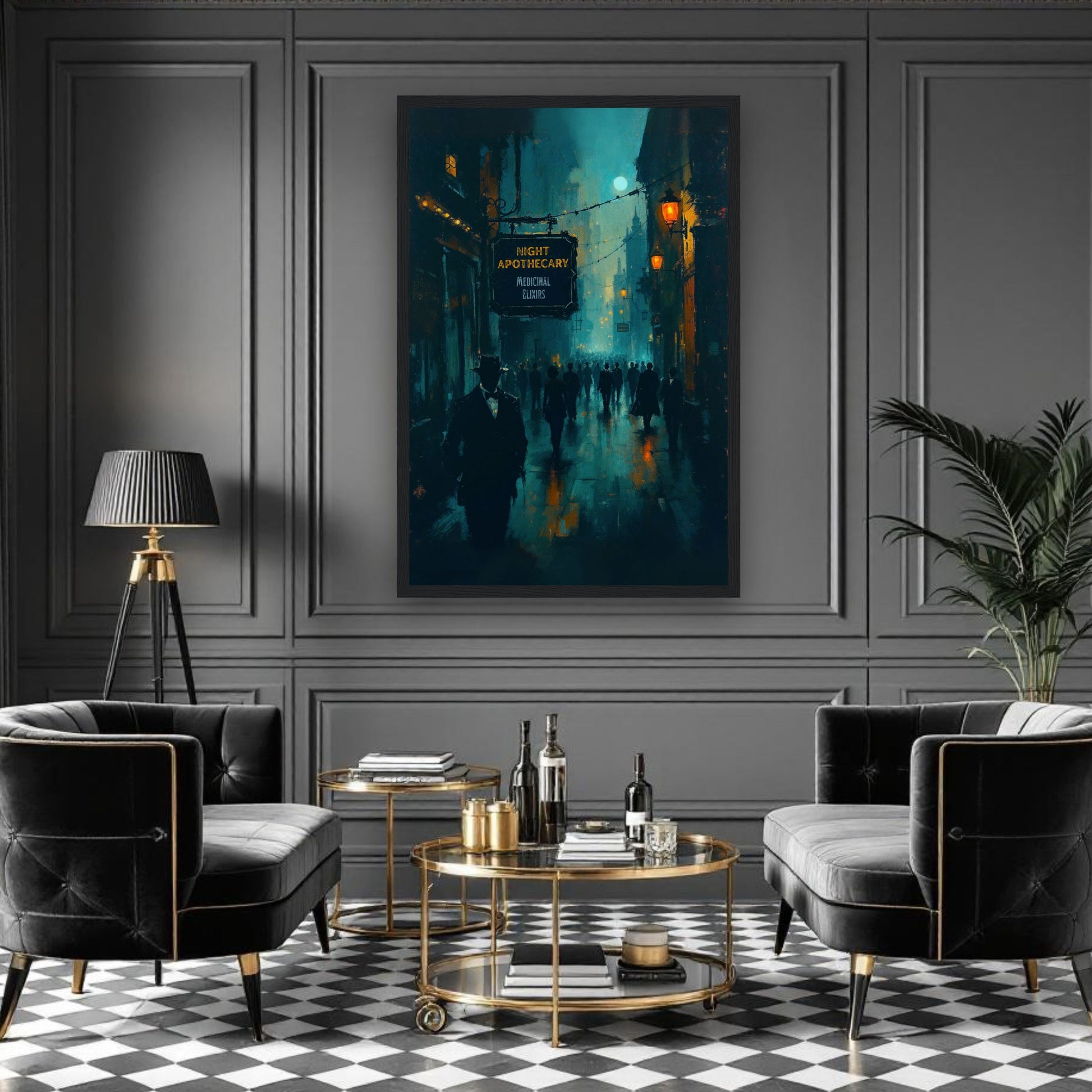 Prohibition Speakeasy Moody Nightlife Art Print